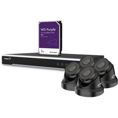 Kit de Vigilância HD EtiamPro - 4 MP, 8 Canais, Preto Kit de Vigilância HD EtiamPro - 4 MP, 8 Canais, Preto