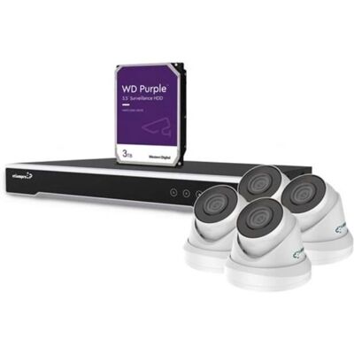 Kit de vigilância por vídeo IP EtiamPro 4MP - 8 Canais PoE - Branco Kit de vigilância por vídeo IP EtiamPro 4MP - 8 Canais PoE - Branco