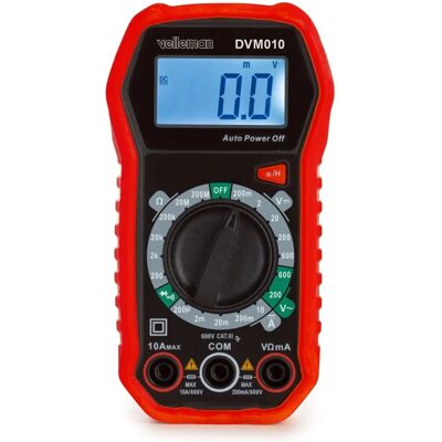 Velleman Kompakt, strapazierfähiges Digitalmultimeter - Cat III - 600 V - 5 Funktionen Velleman Kompakt, strapazierfähiges Digitalmultimeter - Cat III - 600 V - 5 Funktionen