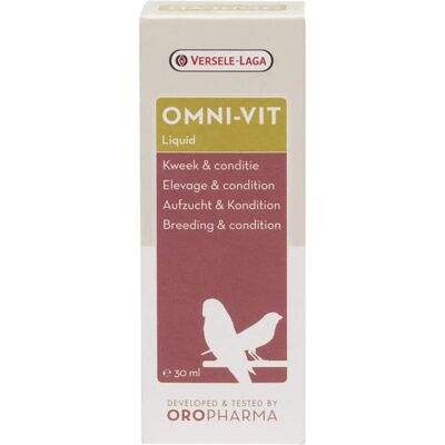 Versele-Laga Omni-Vit Liquide - Voedingssupplement voor vogels - Ondersteunt voortplanting, gezondheid, 30ml Versele-Laga Omni-Vit Liquide - Voedingssupplement voor vogels - Ondersteunt voortplanting, gezondheid, 30ml