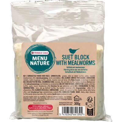 Versele Laga - Menu Nature - Mehlorm - Bird Food Block Versele Laga - Menu Nature - Mehlorm - Bird Food Block