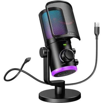 Micrófono para Juegos Fifine AmpliGame AM6 - Negro Micrófono para Juegos Fifine AmpliGame AM6 - Negro