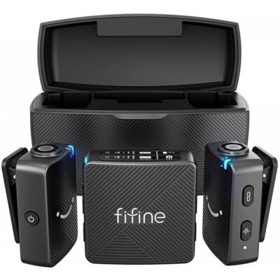 Fifine M9 Trådløst Mikrofon System - Omnidireksjonalt, 50m rekkevidde Fifine M9 Trådløst Mikrofon System - Omnidireksjonalt, 50m rekkevidde