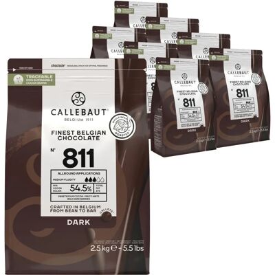 Callebaut - 811 Callets - 54% Cocoa - Dark Chocolate Callebaut - 811 Callets - 54% Cocoa - Dark Chocolate