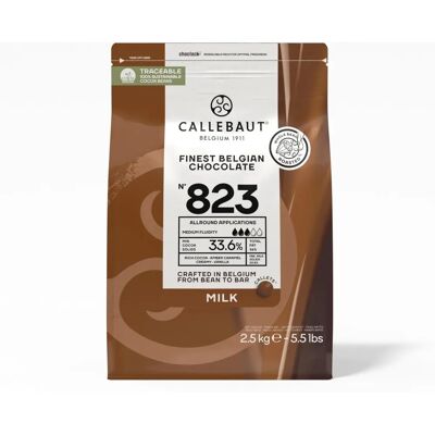 Callebaut Belgian Milk 823 Chocolate Callets - Milk - 2.5kg - Chocolate Callebaut Belgian Milk 823 Chocolate Callets - Milk - 2.5kg - Chocolate