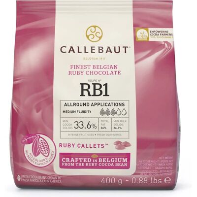 Chocolat Ruby Callebaut 400g - Chocolate - Publicité Chocolat Ruby Callebaut 400g - Chocolate - Publicité