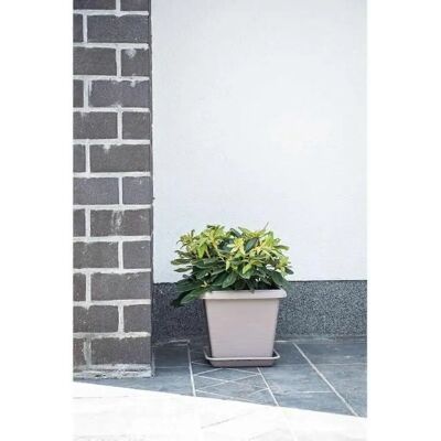 Pot de fleurs carré GARDEN ID Taupe - 40 x 35 cm - Publicité Pot de fleurs carré GARDEN ID Taupe - 40 x 35 cm - Publicité