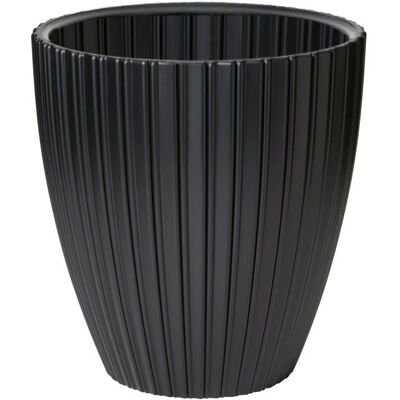 Vaso da fiori in plastica nero Garden ID Fancy - 40x42cm - Vaso Vaso da fiori in plastica nero Garden ID Fancy - 40x42cm - Vaso