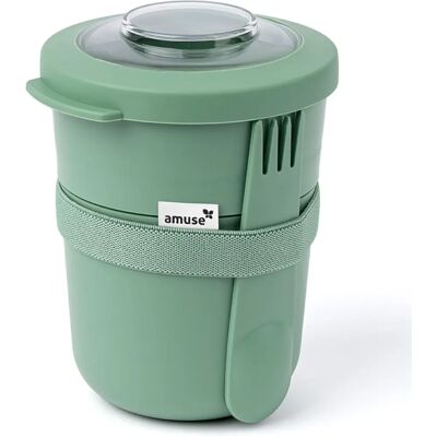 Amuse Tylla Duo Sage Foodbowl - Doppelkammer, Auslaufsicher, 150+450ml Amuse Tylla Duo Sage Foodbowl - Doppelkammer, Auslaufsicher, 150+450ml