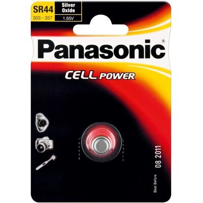 Pile Panasonic SR44 Oxydes d'Argent - Montre/Medical/Clé Électronique - Publicité Pile Panasonic SR44 Oxydes d'Argent - Montre/Medical/Clé Électronique - Publicité