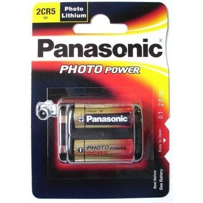Panasonic 2CR5 Lithium Camera Battery - Disposable, 6V, 1400mAh Panasonic 2CR5 Lithium Camera Battery - Disposable, 6V, 1400mAh