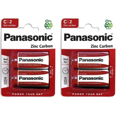 Pile Zinc-Carbon Panasonic R14 - Pile - Publicité Pile Zinc-Carbon Panasonic R14 - Pile - Publicité
