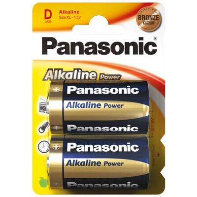 Piles D Panasonic LR20 - Pack de 2 - Publicité Piles D Panasonic LR20 - Pack de 2 - Publicité