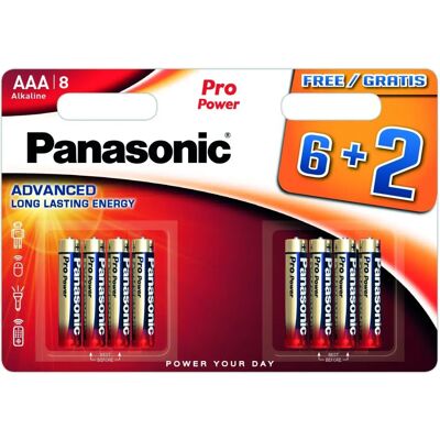 Panasonic Lr03 Propower AA 6+2 Pack Piles - Publicité Panasonic Lr03 Propower AA 6+2 Pack Piles - Publicité