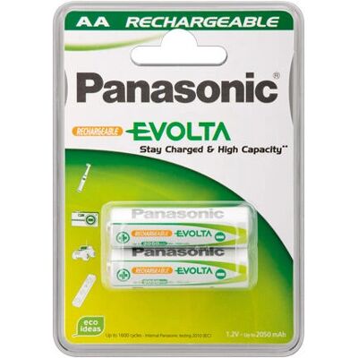 Pile rechargeable Panasonic EVOLTA AA - Blanc - Pack de 2 - Publicité Pile rechargeable Panasonic EVOLTA AA - Blanc - Pack de 2 - Publicité
