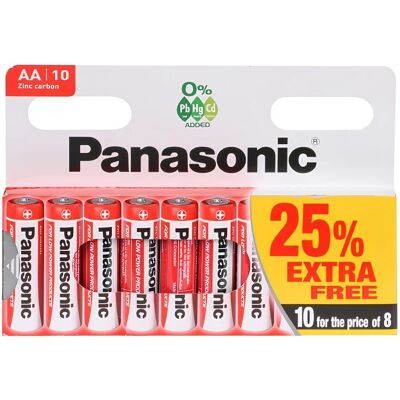 Panasonic AA Zinc-Carbon Batteries - Batteries Panasonic AA Zinc-Carbon Batteries - Batteries
