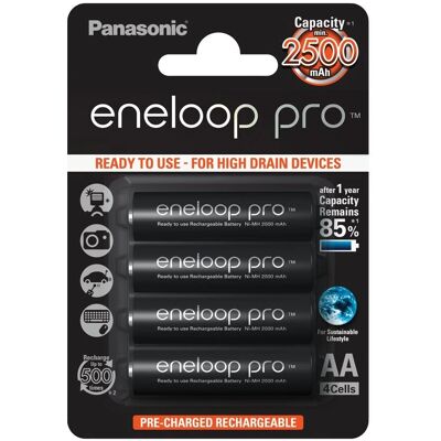 Panasonic Eneloop Pro AA 2500mAh Rechargeable Battery Panasonic Eneloop Pro AA 2500mAh Rechargeable Battery