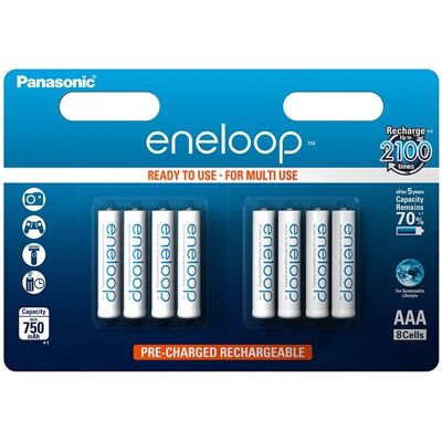Pile rechargeable NiMH Panasonic Eneloop HR03 - 8 pièces - Publicité Pile rechargeable NiMH Panasonic Eneloop HR03 - 8 pièces - Publicité