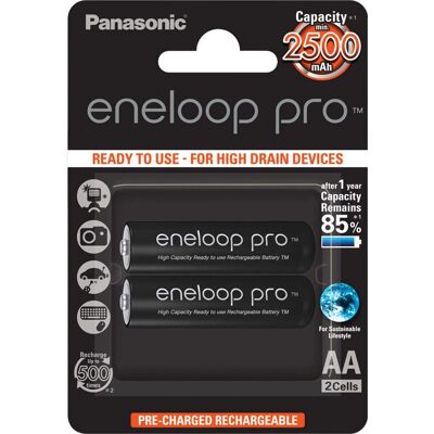 Panasonic Eneloop Pro 2500mAh AA wiederaufladbare Batterie Panasonic Eneloop Pro 2500mAh AA wiederaufladbare Batterie