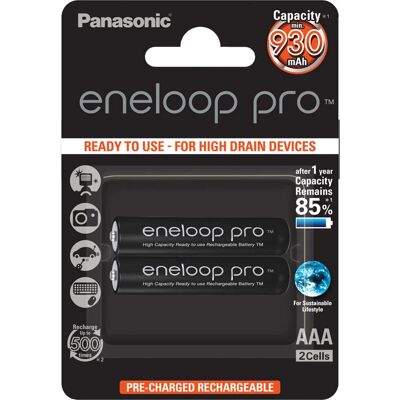 Panasonic Eneloop Pro R03/AAA Batería Recargable - 930mAh Panasonic Eneloop Pro R03/AAA Batería Recargable - 930mAh