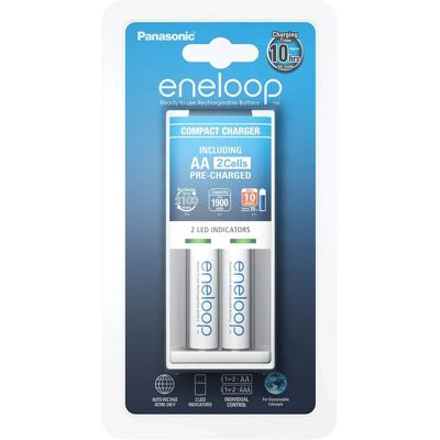 Chargeur Panasonic BQ-CC50 - 2 Piles Eneloop 1900mAh - Publicité Chargeur Panasonic BQ-CC50 - 2 Piles Eneloop 1900mAh - Publicité