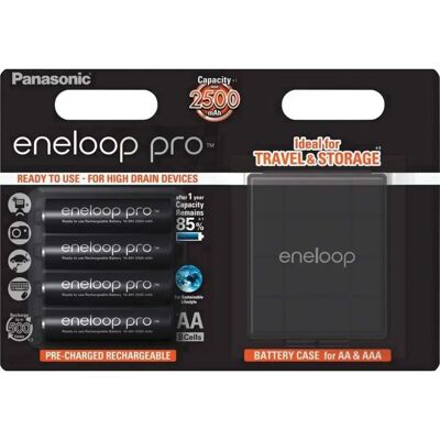 Pile rechargeable Panasonic Eneloop Pro 1.2V AA 2500mAh - Publicité Pile rechargeable Panasonic Eneloop Pro 1.2V AA 2500mAh - Publicité