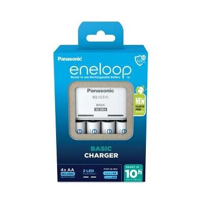 Panasonic eneloop BQ-CC51C - con 4x AA Panasonic eneloop BQ-CC51C - con 4x AA