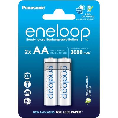 Panasonic Eneloop AA Rechargeable Battery - 2000mAh - Rechargeable Batteries Panasonic Eneloop AA Rechargeable Battery - 2000mAh - Rechargeable Batteries