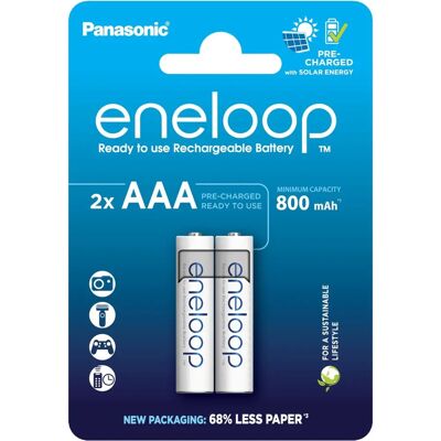 Panasonic Eneloop 1.2V AAA Ni-MH Battery - Rechargeable, 800mAh Panasonic Eneloop 1.2V AAA Ni-MH Battery - Rechargeable, 800mAh
