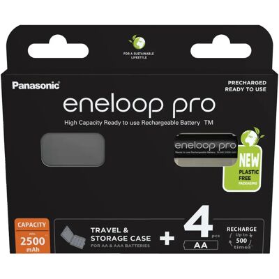 Panasonic Eneloop Pro 4x AA Wiederaufladbare Batterien - Batteriepack Panasonic Eneloop Pro 4x AA Wiederaufladbare Batterien - Batteriepack