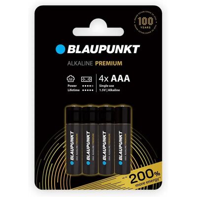 Blaupunkt LR3 - Pack de 4 piles - Batterie - Publicité Blaupunkt LR3 - Pack de 4 piles - Batterie - Publicité