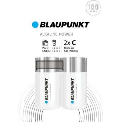 Piles alcalines Blaupunkt Lr14 - Pack 2 Power C - Publicité Piles alcalines Blaupunkt Lr14 - Pack 2 Power C - Publicité