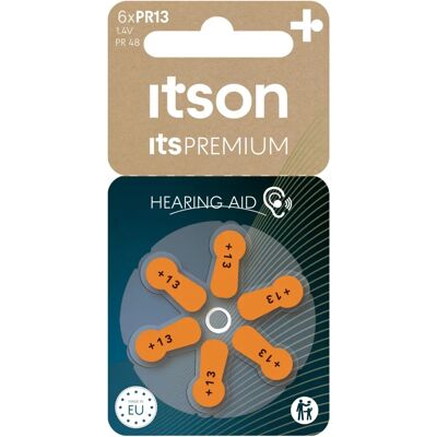 Itson Zinc-Air 6x PR13 - Piles auditives - Publicité Itson Zinc-Air 6x PR13 - Piles auditives - Publicité