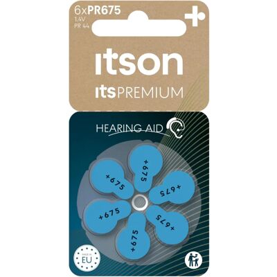 Itson Zinc-Air 6x PR675 - Piles pour appareils auditifs - Publicité Itson Zinc-Air 6x PR675 - Piles pour appareils auditifs - Publicité