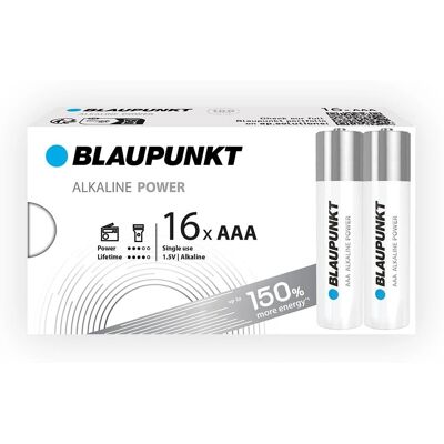 Blaupunkt Verpakking 16 Power AAA Batterijen - Batterijen Blaupunkt Verpakking 16 Power AAA Batterijen - Batterijen