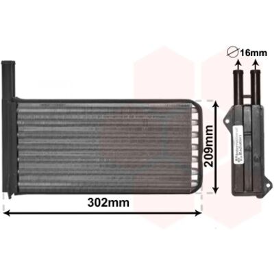 VAN WEZEL 18006154 Heater Radiator - Heater Radiator VAN WEZEL 18006154 Heater Radiator - Heater Radiator