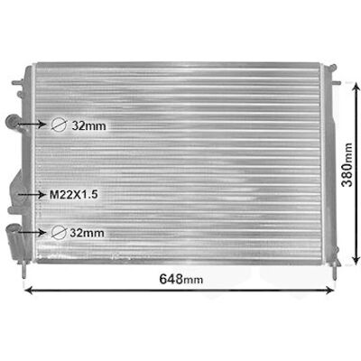 VAN WEZEL Aluminiowy Chłodnica Renault Megane Scenic - Chłodzenie silnika VAN WEZEL Aluminiowy Chłodnica Renault Megane Scenic - Chłodzenie silnika
