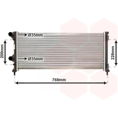 VAN WEZEL 17002250 Aluminium Radiator for FIAT Doblo I - Radiator VAN WEZEL 17002250 Aluminium Radiator for FIAT Doblo I - Radiator