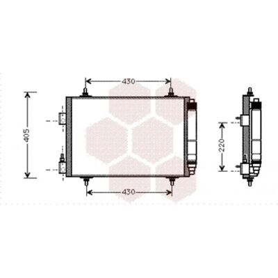 VAN WEZEL 09005192 Condensator cu Dezumidificator - Condensator VAN WEZEL 09005192 Condensator cu Dezumidificator - Condensator