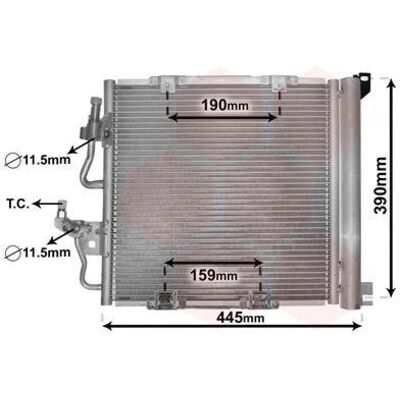 VAN WEZEL 37005368 Κλιματιστικό συμπυκνωτήρας - Αλουμίνιο, Ξηραντήρας, 375/382mm VAN WEZEL 37005368 Κλιματιστικό συμπυκνωτήρας - Αλουμίνιο, Ξηραντήρας, 375/382mm