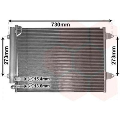 VAN WEZEL 58005225 Aluminium Klimakondensator - Fahrzeugklimatisierung VAN WEZEL 58005225 Aluminium Klimakondensator - Fahrzeugklimatisierung