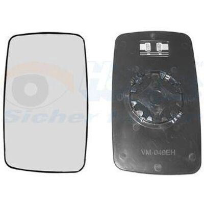 Verre de rétroconvexe chauffant Van Wezel pour Mercedes-Benz Sprinter VW LT Verre de rétroconvexe chauffant Van Wezel pour Mercedes-Benz Sprinter VW LT