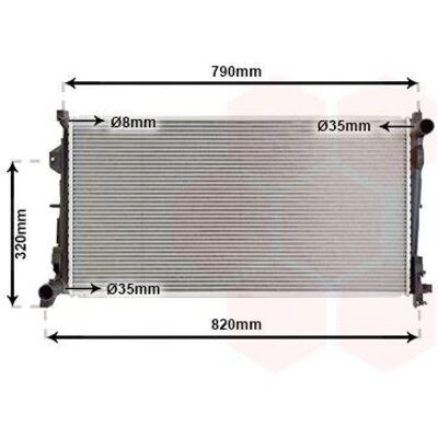 VAN WEZEL 735 370 27 Radiator din aluminiu pentru Chrysler Voyager - Radiator VAN WEZEL 735 370 27 Radiator din aluminiu pentru Chrysler Voyager - Radiator