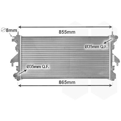 Chłodnica aluminiowa Van Wezel 40002308 - Chłodzenie silnika Chłodnica aluminiowa Van Wezel 40002308 - Chłodzenie silnika