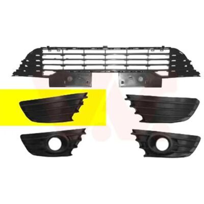 Nedre luftinntaksgrill for Citroen C4 - Høyre side, uten frontlys - 2004-2010 Nedre luftinntaksgrill for Citroen C4 - Høyre side, uten frontlys - 2004-2010