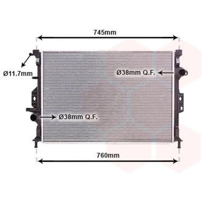 VAN WEZEL 18002424 Aluminium Radiator - Engine Cooling VAN WEZEL 18002424 Aluminium Radiator - Engine Cooling
