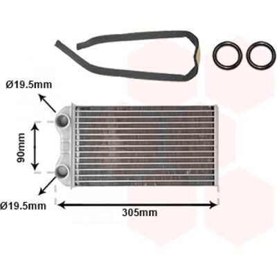 VAN WEZEL Model 43006439 Heat Radiator - Heating System for Renault Trafic 2, Opel Vivaro A VAN WEZEL Model 43006439 Heat Radiator - Heating System for Renault Trafic 2, Opel Vivaro A