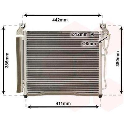 VAN WEZEL Kia Picanto 2007-2011 Aluminium Klimakondensator VAN WEZEL Kia Picanto 2007-2011 Aluminium Klimakondensator