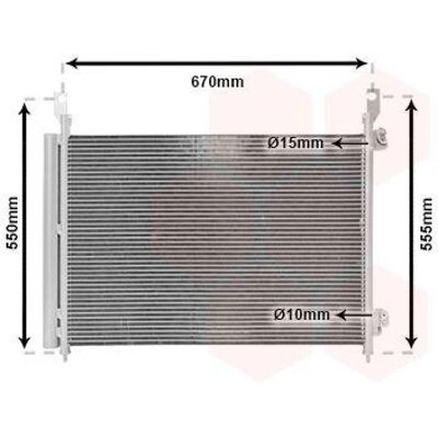 VAN WEZEL 43005466 Condenseur de climatisation en aluminium - Renault Koleos VAN WEZEL 43005466 Condenseur de climatisation en aluminium - Renault Koleos