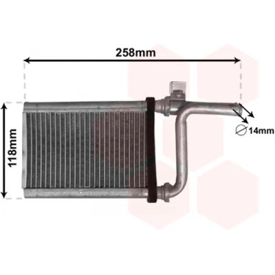 VAN WEZEL 32006254 Ogrzewacz - Tylny aluminiowy radiator VAN WEZEL 32006254 Ogrzewacz - Tylny aluminiowy radiator